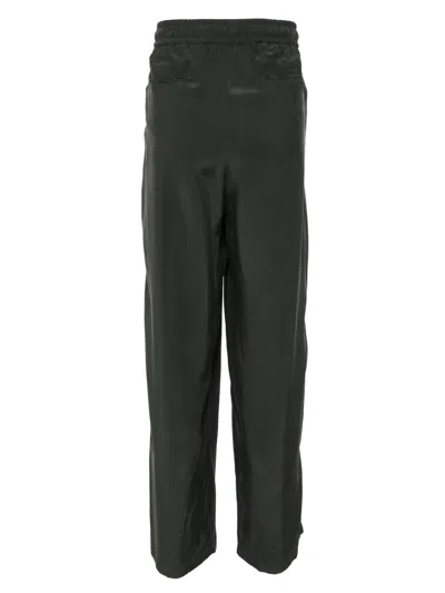 Attachment Drawstring-waistband Wool Trousers In Grey