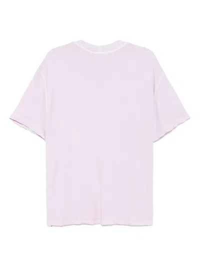 Recto Vintage Washed Cotton T-shirt In Pink