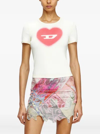 Diesel T-ele Vanila T-shirt In White