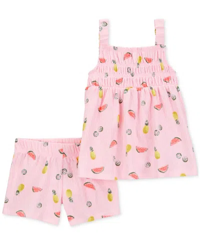 Carter's Baby Girls 2-pc. Short Set In Pink