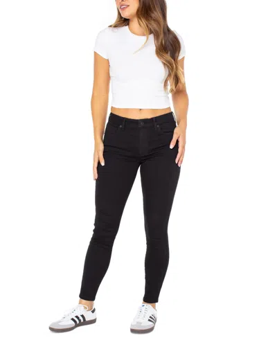 Celebrity Pink Juniors' Curvy Ultra High-rise Skinny Jeans In Black Rinse