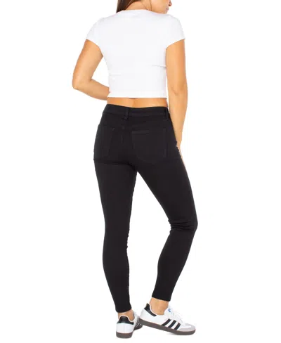 Celebrity Pink Juniors' Curvy Ultra High-rise Skinny Jeans In Black Rinse