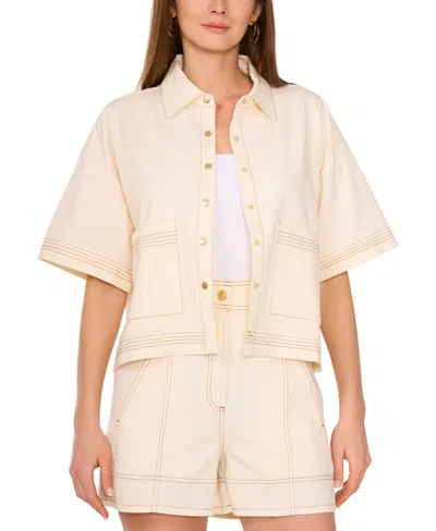 Parker Women's Short-sleeve Stitched  Jacket In Yellow