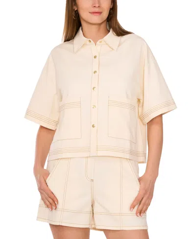 Parker Women's Short-sleeve Stitched  Jacket In Yellow