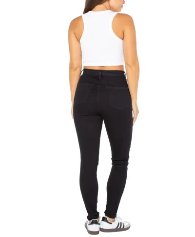 Celebrity Pink Juniors' Curvy Ultra High-rise Skinny Jeans In Black Rinse