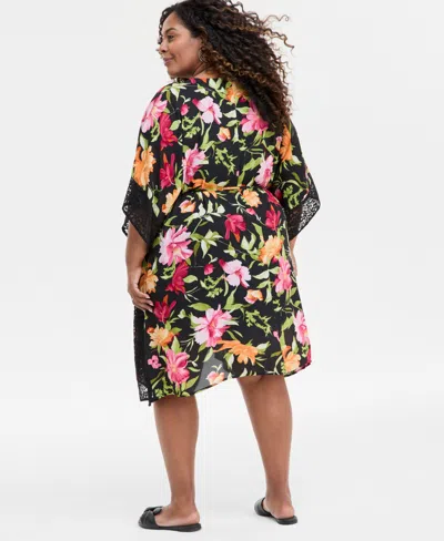 Jm Collection Plus Size Floral-printed Dress, Exclusively At Macy's In Multi