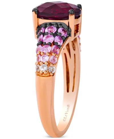 Le Vian Raspberry Rhodolite (2-1/4 Ct. T.w.), Pink Sapphire Ombre (3/4 Ct. T.w.) & White Sapphire (1/10 Ct. In Rose Gold
