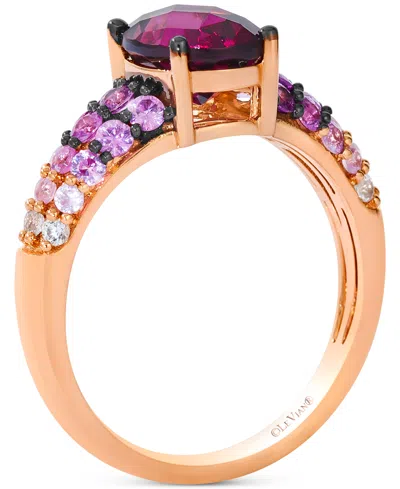 Le Vian Raspberry Rhodolite (2-1/4 Ct. T.w.), Pink Sapphire Ombre (3/4 Ct. T.w.) & White Sapphire (1/10 Ct. In Rose Gold