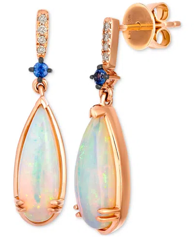 Le Vian Neopolitan Opal (2 Ct. T.w.), Blueberry Sapphire (1/20 Ct. T.w.) & Nude Diamond (1/20 Ct. T.w.) Drop In Rose Gold
