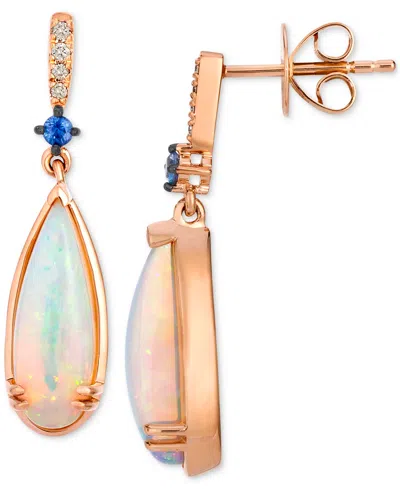 Le Vian Neopolitan Opal (2 Ct. T.w.), Blueberry Sapphire (1/20 Ct. T.w.) & Nude Diamond (1/20 Ct. T.w.) Drop In Rose Gold