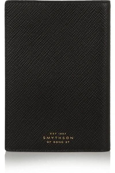 Shop Smythson Textured-leather Passport Cover In Black
