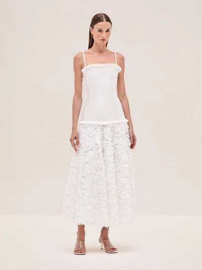 Alexis Maitland Midi Dress In White