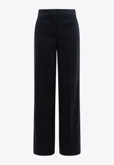 Max Mara High-rise Cady Wide-leg Pants In Black