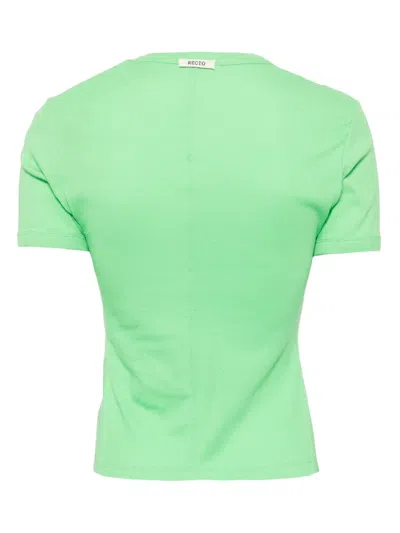 Recto Sheer-jersey T-shirt In Green
