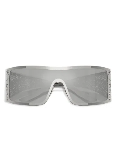 Dolce & Gabbana Shield-frame Sunglasses In Silver