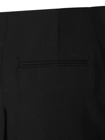 Balmain Wrap-effect Button-embellished Wool Shorts In Black