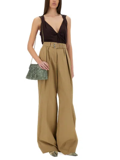 Dries Van Noten Twist-front Satin-jersey Top In Burgundy