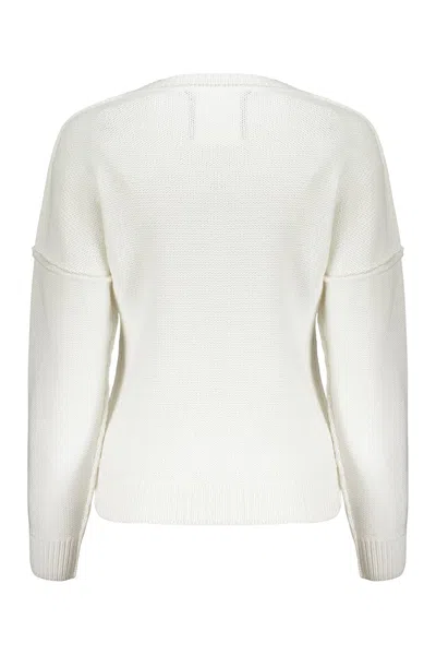 Moschino Couture Crew Neck Sweater In White