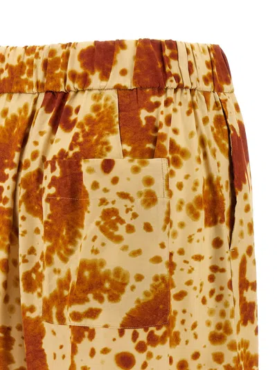 Dries Van Noten Bermuda Shorts With Elastic Waistband And Pockets In Brown