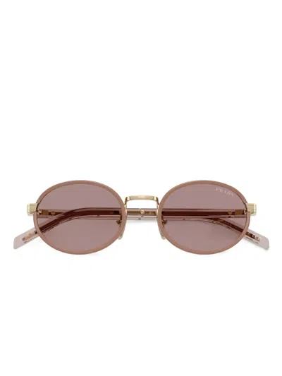 Prada Woman Sunglass Pr B56s In Light Purple Brown