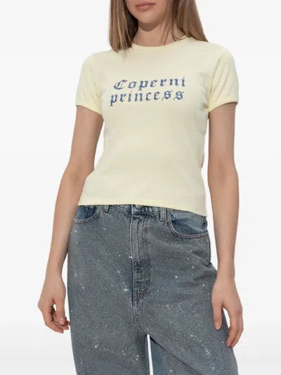 Coperni Princess T-shirt In Yellow