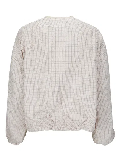 Epl Check Cotton Bomber Jacket In Neutral