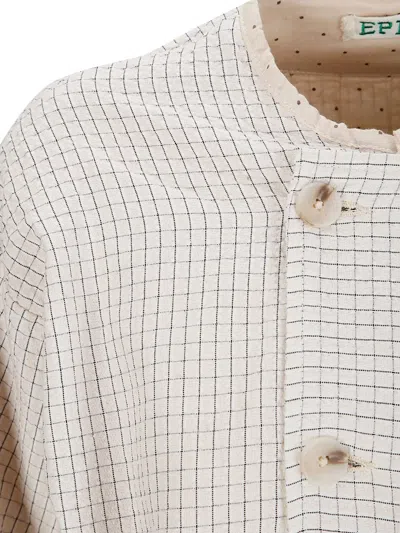 Epl Check Cotton Bomber Jacket In Neutral