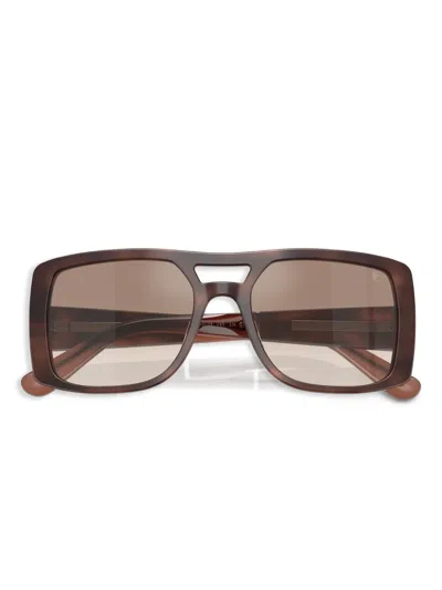 Brunello Cucinelli Bc4012s Square Acetate Sunglasses In Brown
