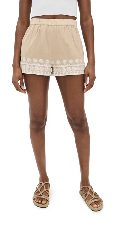 Show Me Your Mumu Hendrix Shorts In Latte Capri Shells