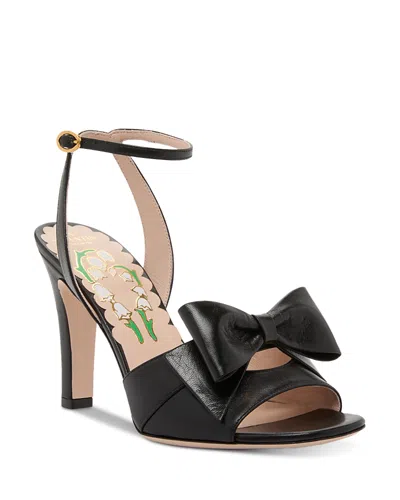 Valentino Garavani Bowow Leather Sandal In Animal Print