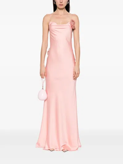 花卉贴花超长连衣裙