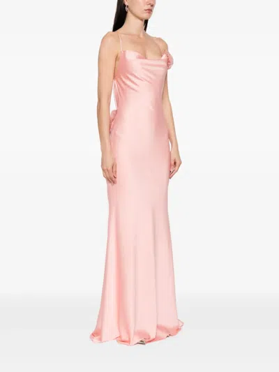 花卉贴花超长连衣裙