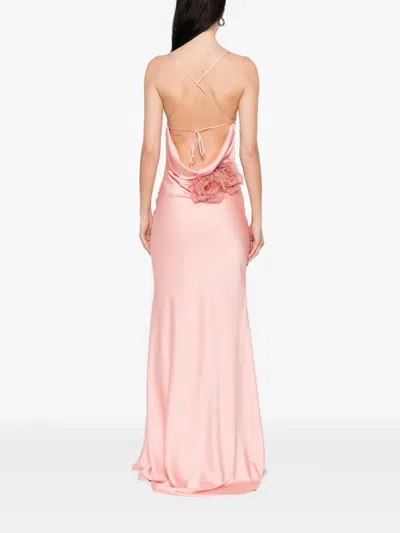 花卉贴花超长连衣裙