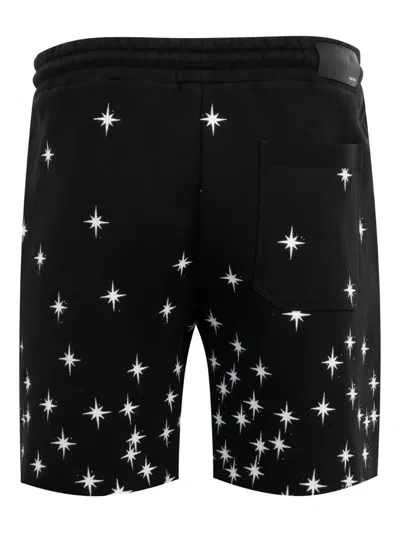 Amiri Starbust Crystal Sweatshort In Black