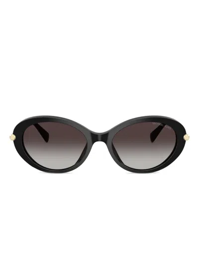 Michael Kors Womens Mk2245u Rockaway Round-frame Acetate Sunglasses Black