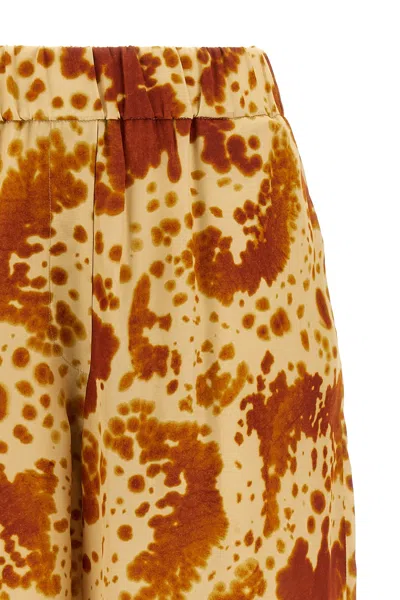 Dries Van Noten Bermuda Shorts With Elastic Waistband And Pockets In Brown