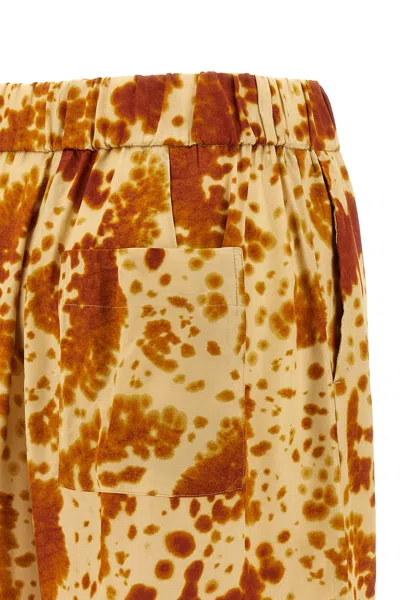 Dries Van Noten Bermuda Shorts With Elastic Waistband And Pockets In Brown