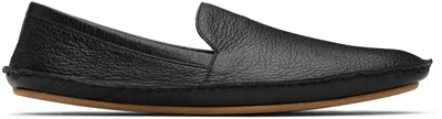The Row Black Vasko Slip On Loafers In Black
