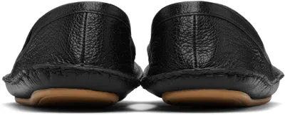 The Row Black Vasko Slip On Loafers In Black