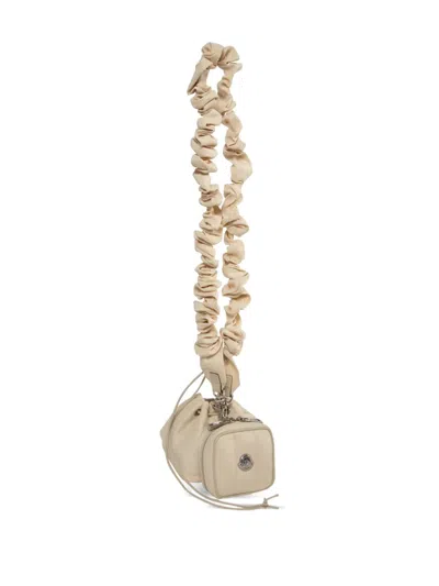 Moncler Drawstring Bucket Bag In Neutrals