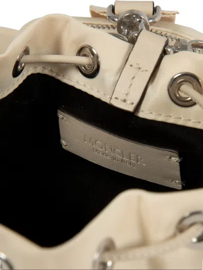 Moncler Drawstring Bucket Bag In Neutrals
