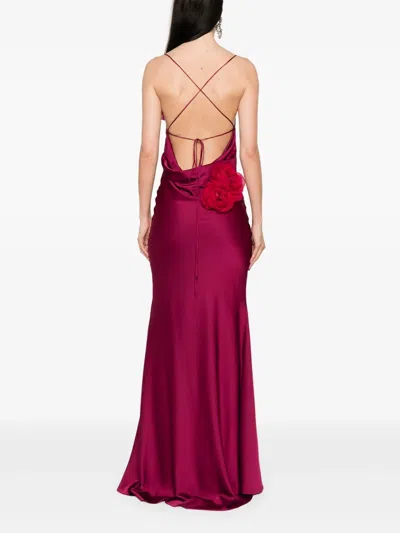 花卉贴花超长连衣裙