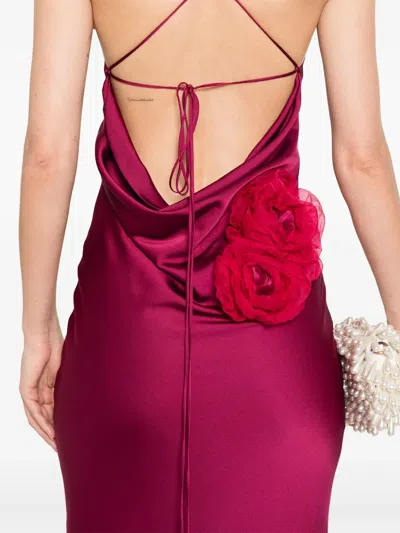 花卉贴花超长连衣裙