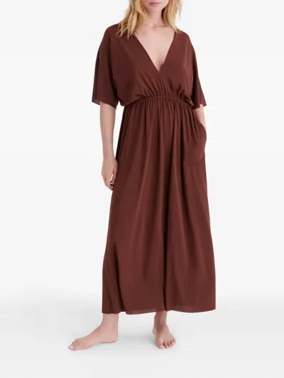 Eres Adèle Maxi Dress In Brown