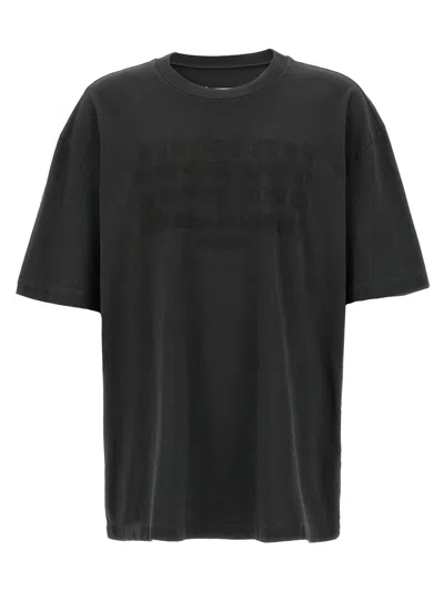 Maison Margiela Black Cotton Oversize T-shirt In Gray