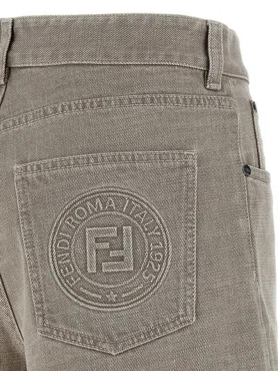 Fendi Toffee Cotton Clothing Shorts In Gray