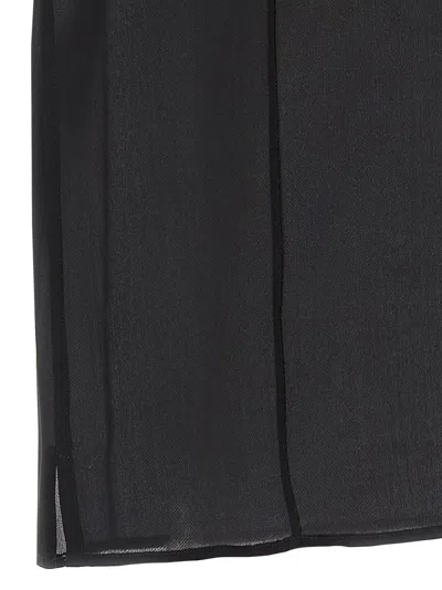 Khaite Keefe Silk Charmeuse Shirt In Black