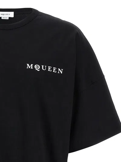 Alexander Mcqueen Exploded Logo Over Fit T Shirt In Animal Print