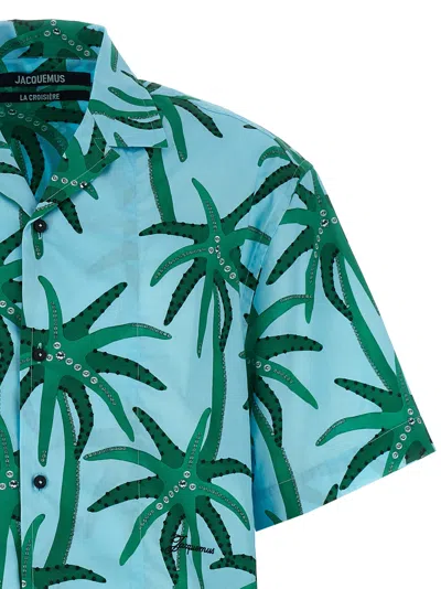 Jacquemus Floral-print Shirt In Blue