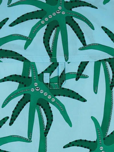 Jacquemus Floral-print Shirt In Blue